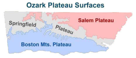 map of ozark plateau surfaces