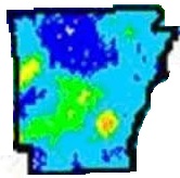 Sample Density in Arkansas of the National Geochemical Survey