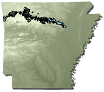 Northern Arkansas, Ozark Plateaus; southern Missouri and northeastern Oklahoma