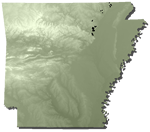 Eastern margin of the Ozark Plateaus in northern Arkansas