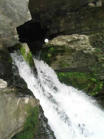 Discharge from cave at Blanchard Springs